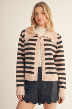 Peter Pan Striped Cardigan