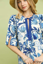 Floral Tassel Mini Dress