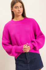 Fuchsia Ribbed Sweater