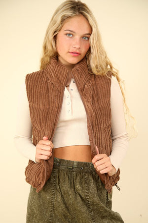 Corduroy Puffer Vest