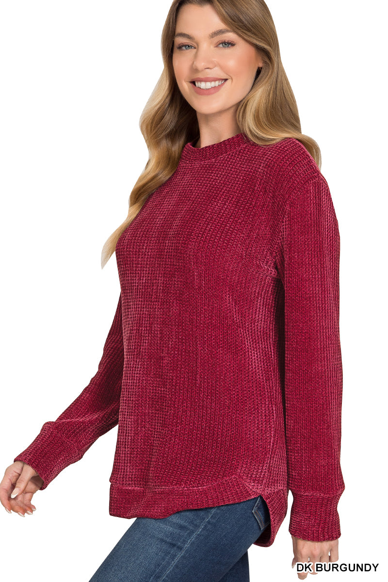 Chenille Waffle Sweater