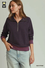 Polka Dot-Stripe Top