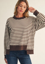Drop Shoulder Stripe Top
