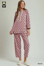 Mauve Polka Dot Pullover