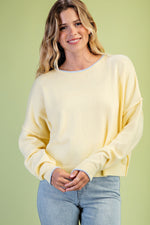 Contrast Lemon Sweater