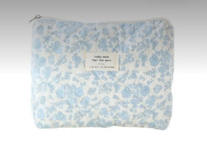 Blue Garden Makeup Bag - Medium