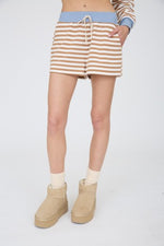 Stripe-Contrast Knit Shorts