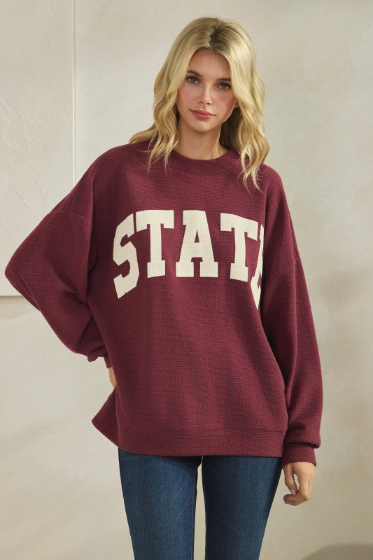 State Textured Top