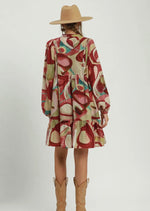 Abstract Babydoll Dress