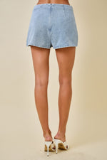 Washed Denim Skort