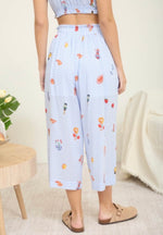 Brunch Motif Cropped Pants