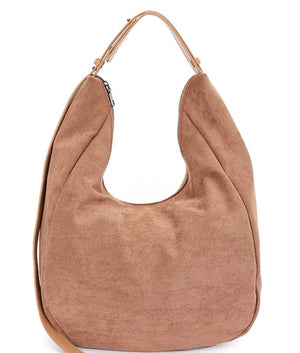Faux Suede Shoulder Bag