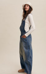 Denim Barrel Overalls