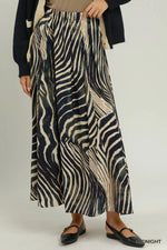 Zebra Print Wide Leg Pants