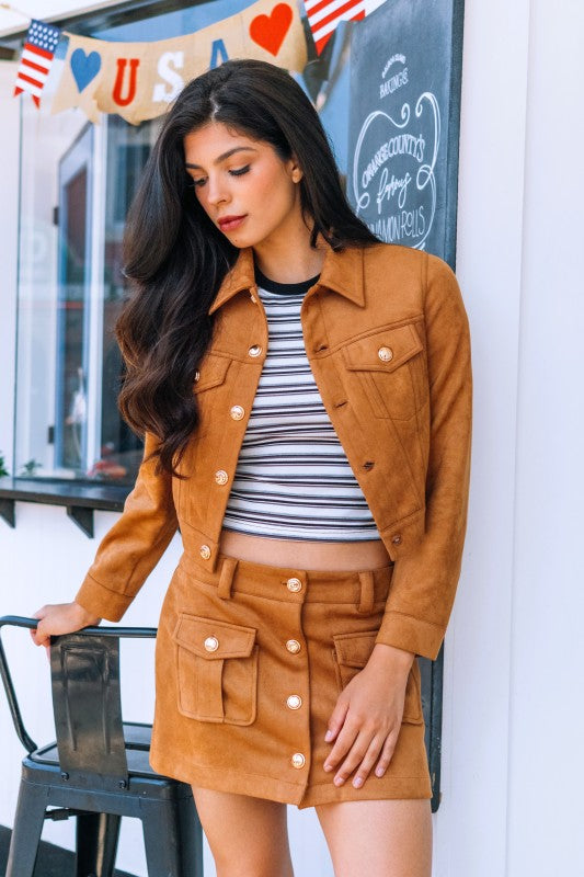 Suede Biker Jacket