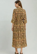 Abstract Front Tie Midi