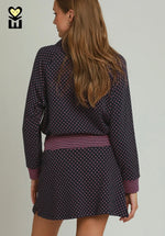 Polka Dot-Stripe Skort