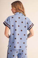 Peri Polka-Dot Top