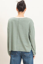 Cami Green Stripe Pullover