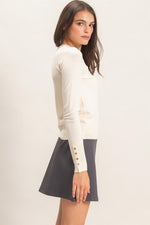 Ivory Crew Neck Sweater