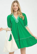 Contrast Trim Dress