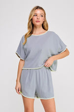 Soft Linen Embroidered Shorts