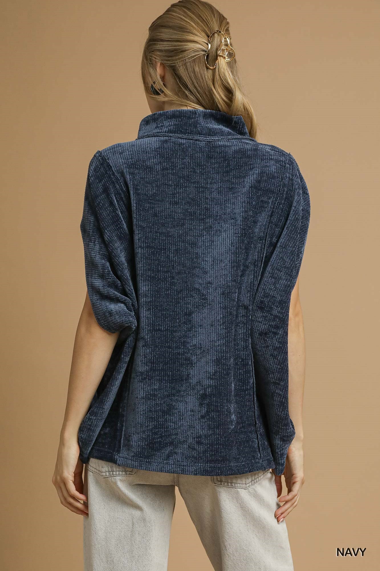 Navy Luxeknit Top