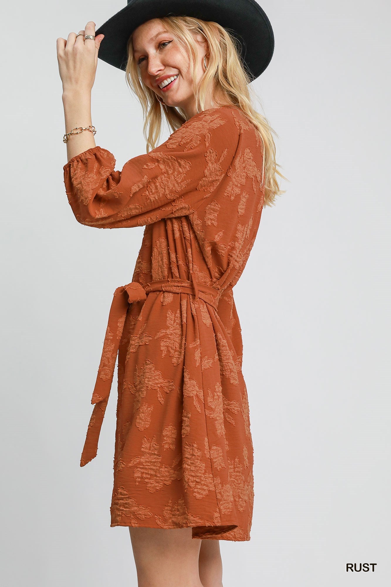 Burnout Jacquard Dress