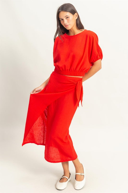 Crinkle Maxi Skirt