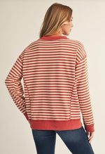 Drop Shoulder Stripe Top