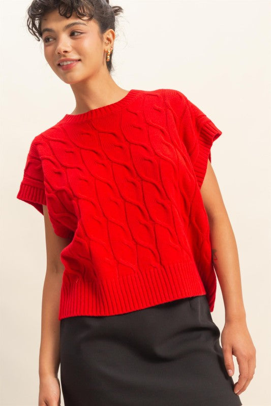 Cable-Knit Vest