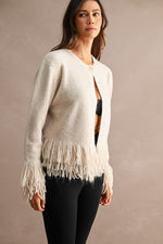 Fringe Trimmed Cardigan