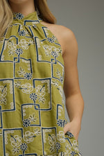 Geometric Halter Dress