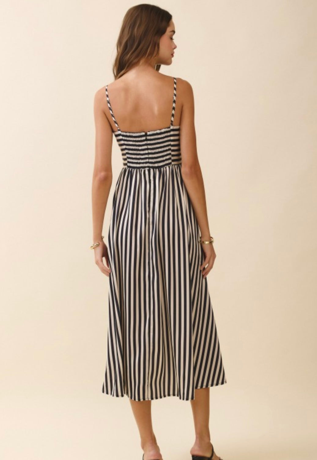 Chevron Stripe Midi Dress