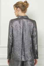 Satin Gunmetal Top