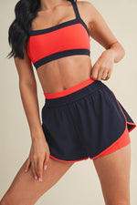 Contrast Block Nylon Shorts