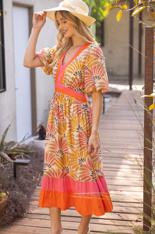 Palm Midi Dress