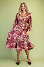 Satin Paisley Midi