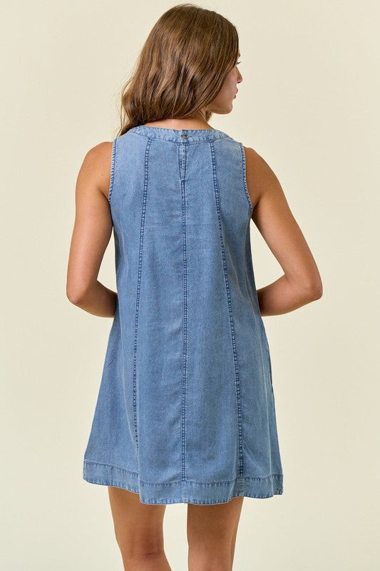 Chambray A-Line Dress