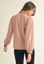 Ruffle Stripe Blouse