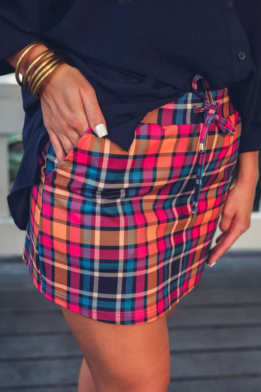 Patterned In Plaid Skort