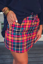 Patterned In Plaid Skort