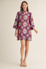 Oriental Jacquard Dress