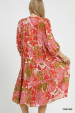Retro Floral Midi Dress