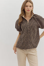 Puff Sleeve Leopard Top