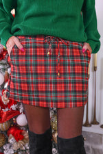Christmas Plaid Skort