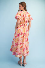 Floral Chiffon Midi