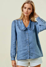 Denim Peterpan Top
