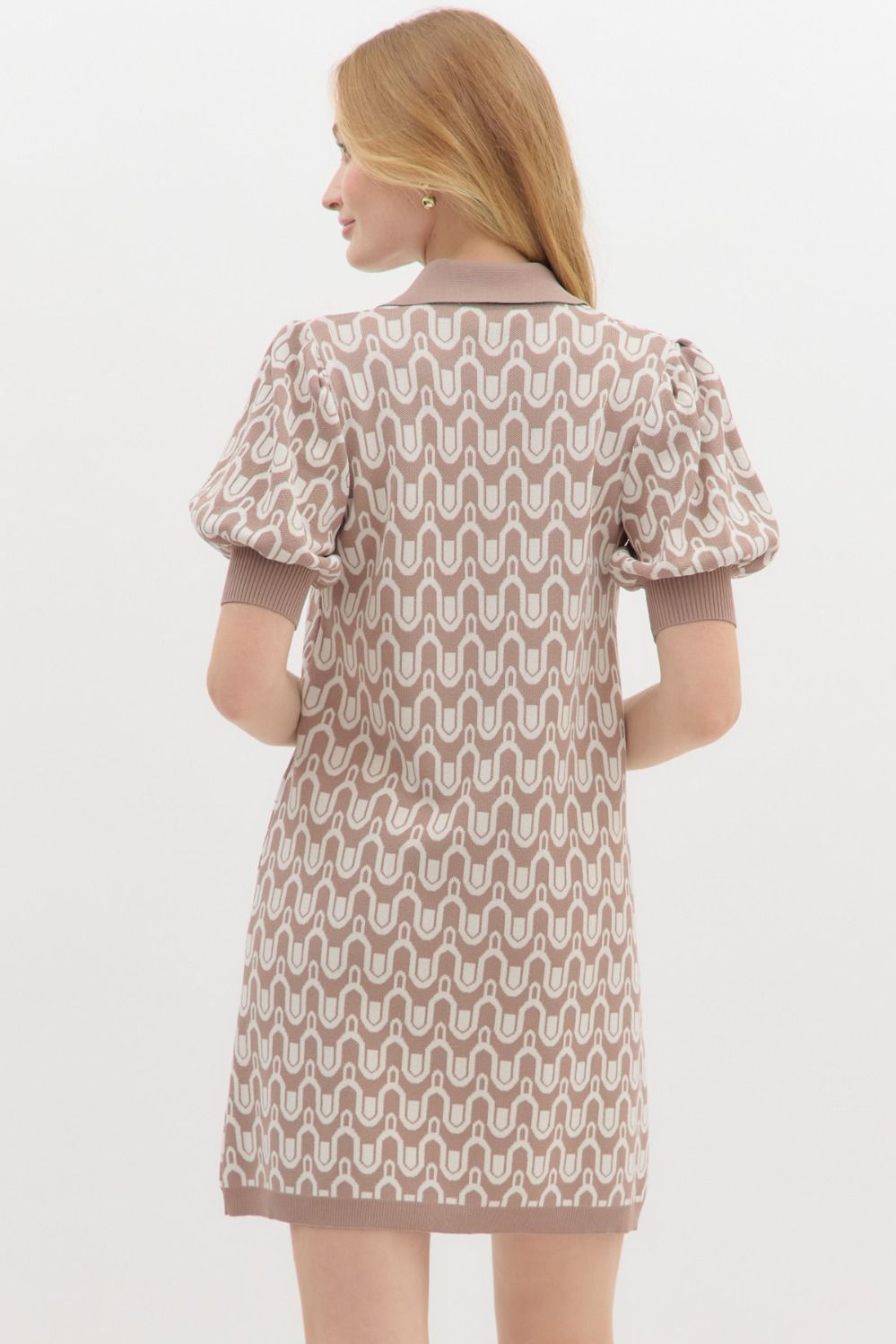 Abstract Latte Dress