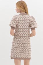 Abstract Latte Dress